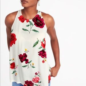 *MUST GO* White floral tank